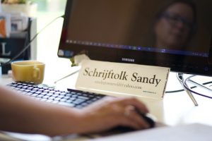 Schrijftolk Sandy